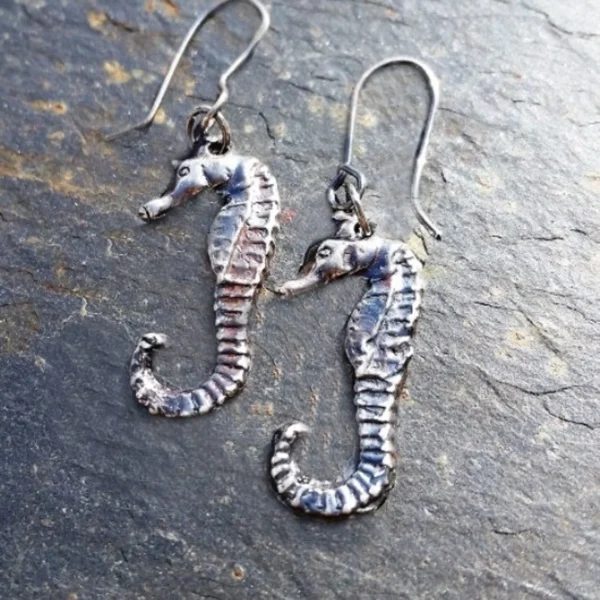 Sterling Silver Seahorse Earrings