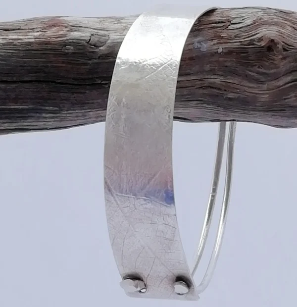 Stunning handmade silver bangle