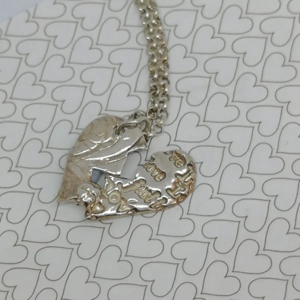 Broken Heart Silver Pendant