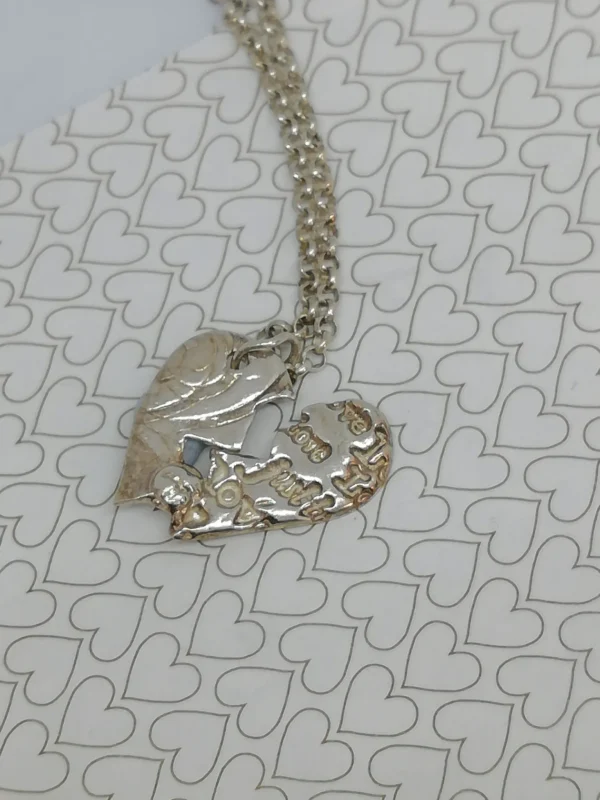Broken Heart Silver Pendant