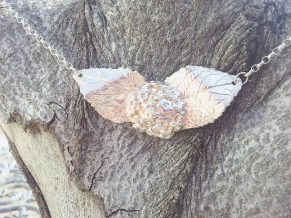 Silver Cast Hyndrangea Pendant