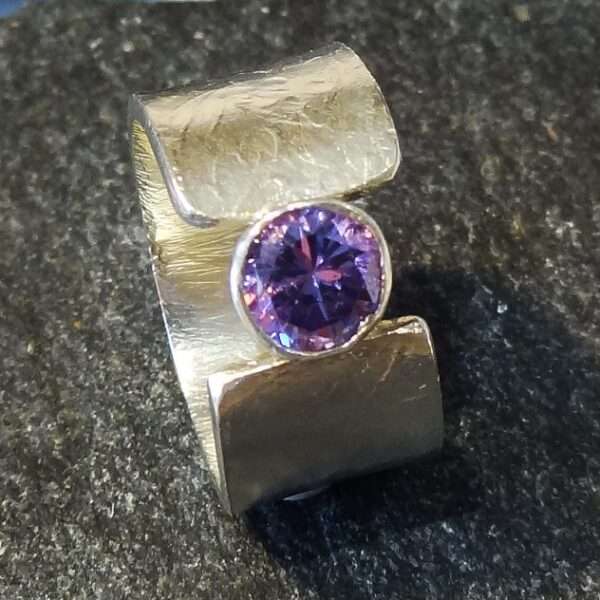 Custom Amethyst Silver Ring