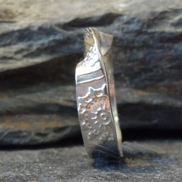 Silver Textured Twist Ring