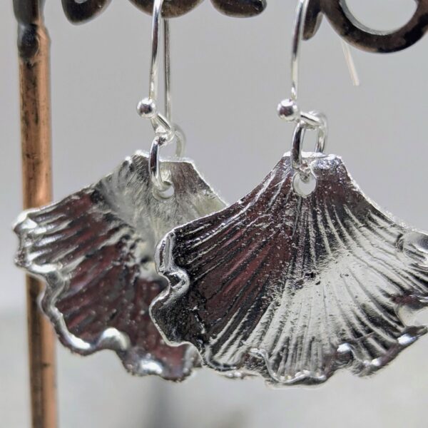 Gingko Handmade Silver Earrings